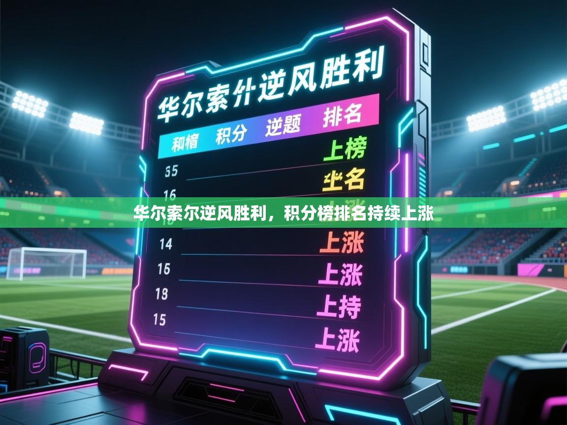 华尔索尔逆风胜利,积分榜排名持续上涨